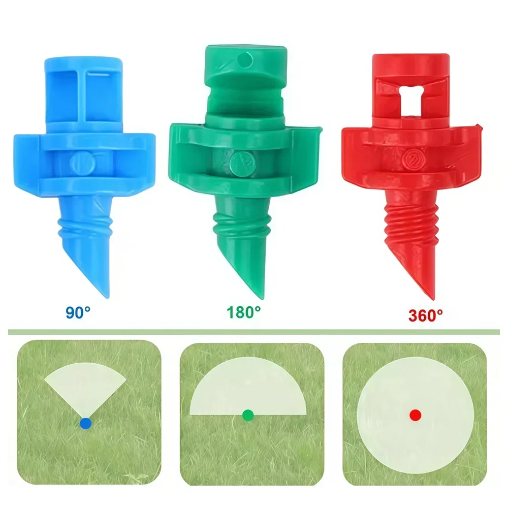High Efficiency 90 180 360 Degree Micro Misting Greenhouse Flowers Drip Irrigation System Garden Lawn Water Spray Sprinklers For