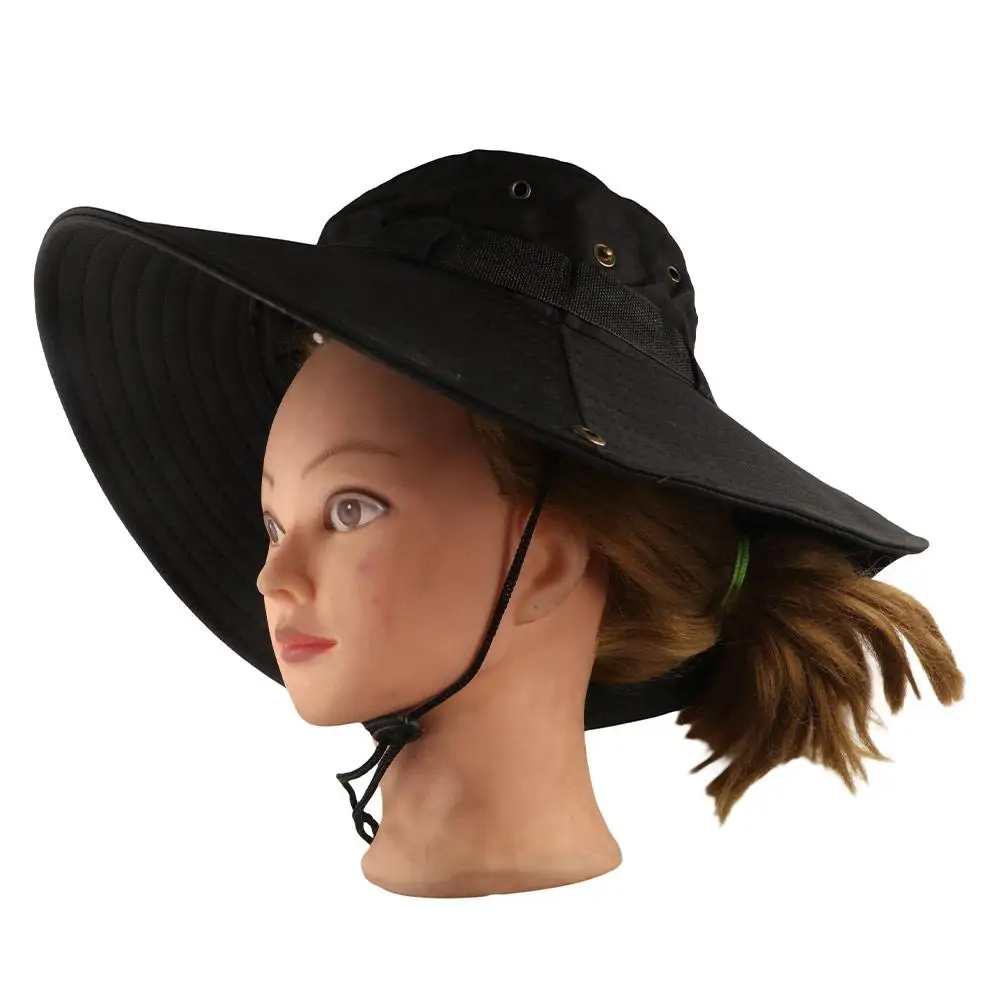 

Women Wide Brim Garden Hiking Cap Bucket Hat Sun Hat Neck Flap Cover