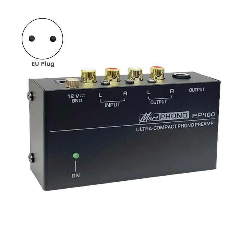 Preamplificador de Phono New-PP400 para tocadiscos, amplificador de Audio con Control de volumen de nivel para amplificador de tubo, altavoz, enchufe europeo