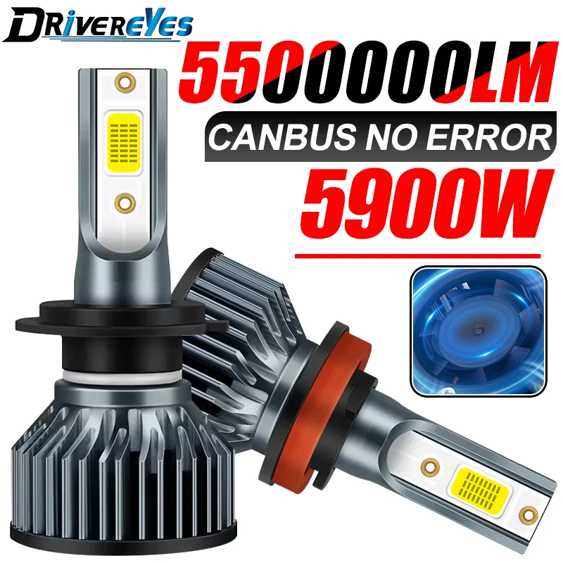 5600W H1 H4 H7 LED Canbus H8 H3 H11 9005 HB3 9006 HB4 9012 Hir2 Led Bulb CSP Automobile Kit 12V Turbo Fog Lamps 6000K White 24V