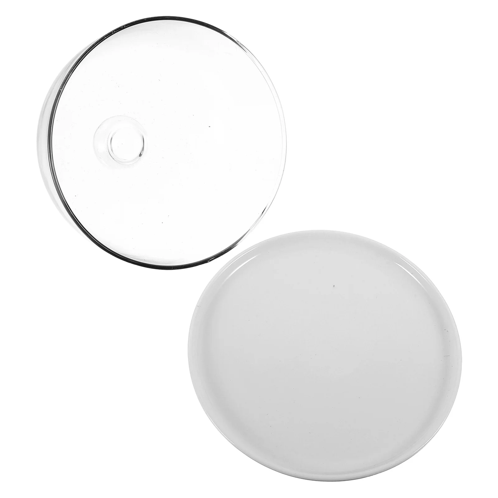 

Cake Plate with Dome Decorative Food Display Plate for Party Wedding Birthday Event Serving Stand Fruit Foretaste Tray