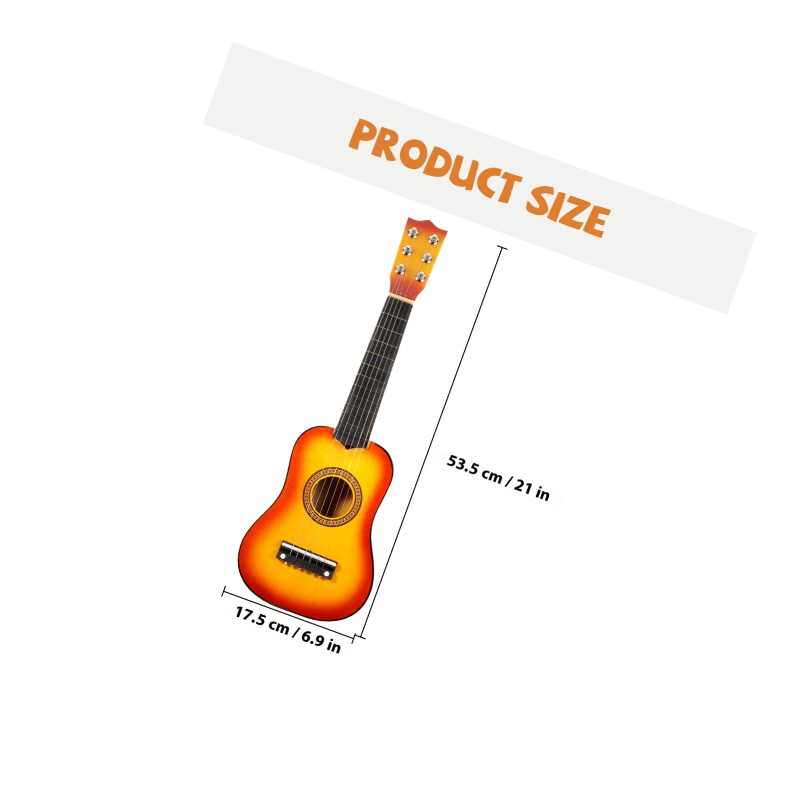 Polegada crianças guitarra acústica cor do sol portátil instrumento musical acústico de madeira para crianças presente música