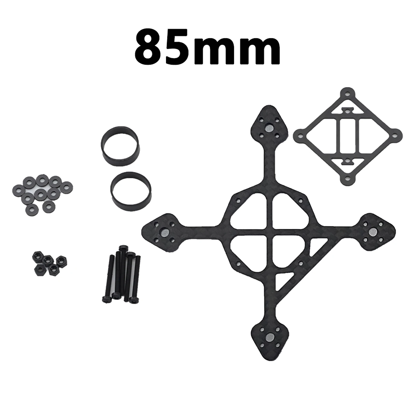 65mm 75mm 85mm 95mm Radstand 3K Carbonfaser-Bodenplatten-Rahmenkit 3-8g Toothpick Whoop Mini RC Drohne FPV Racing Quadcopter