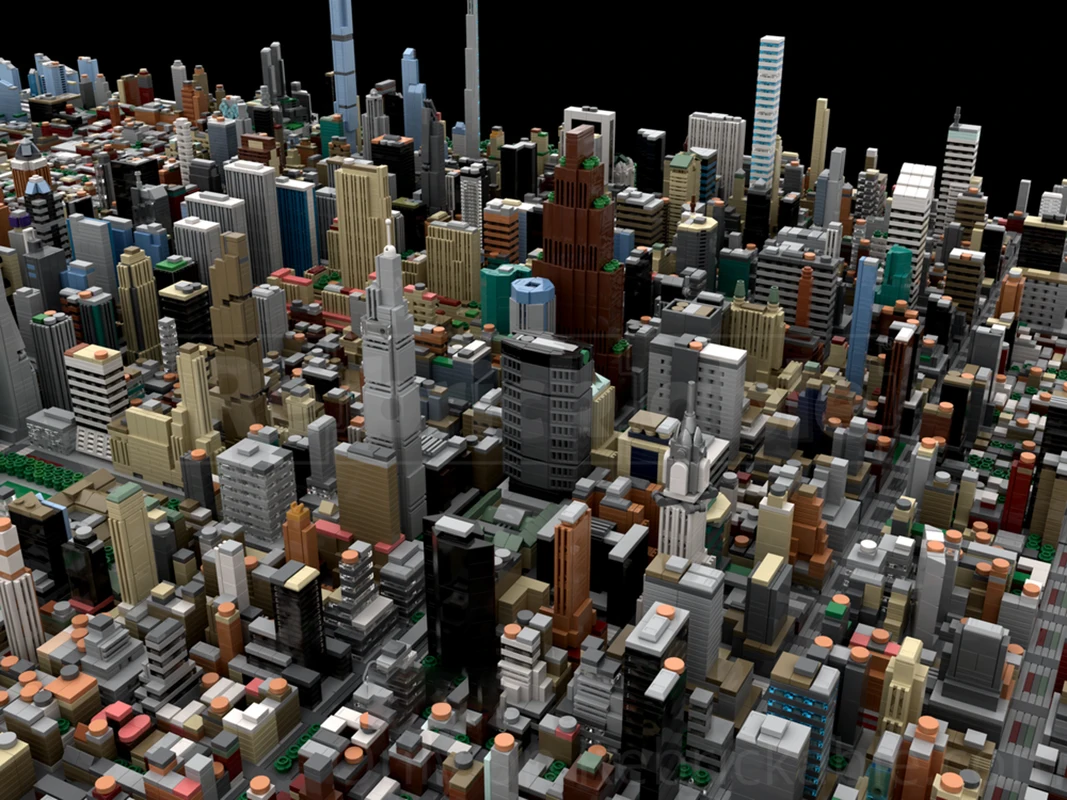 Nuovo prodotto squisito MOC Building Blocks Street View Modello architettonico New York City Giocattolo modulare per bambini Regalo Set fai da te