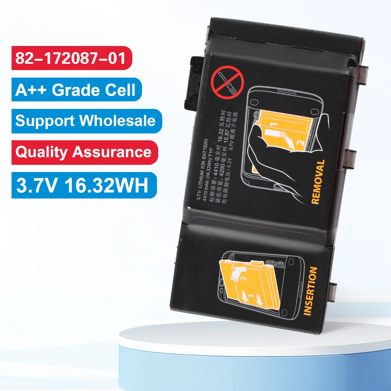 KingSener 82-172087-01 Replacement Battery For Symbol Zebra MC36 TC55 Scanner 3.7V 4410mAh 16.32WH