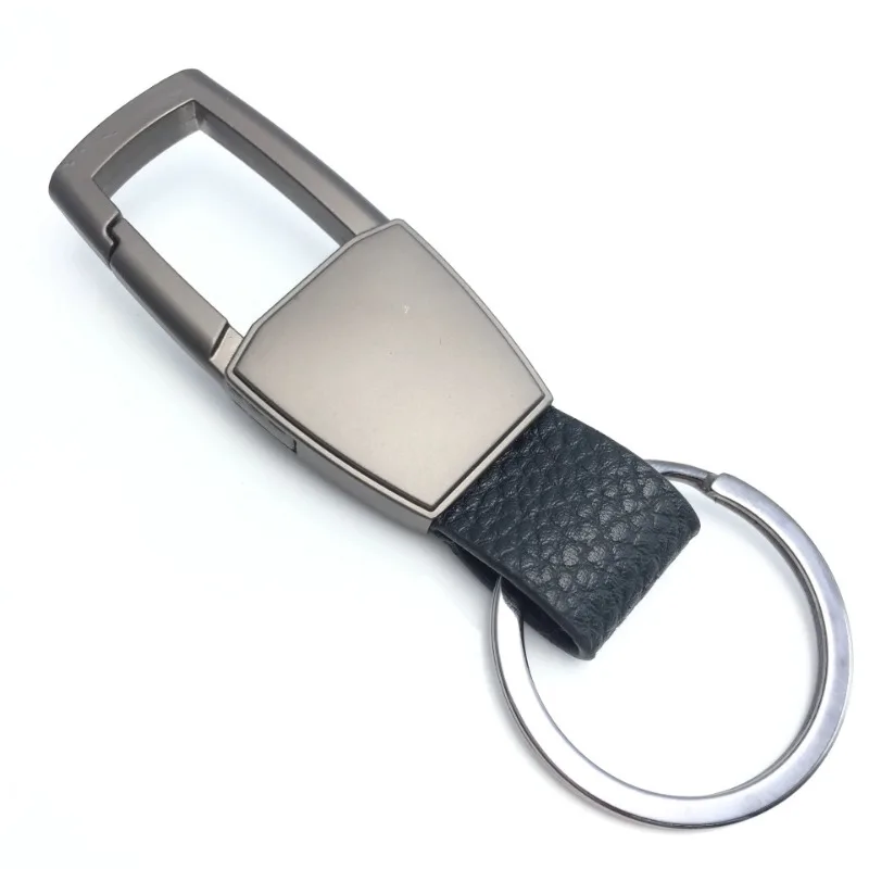 Llavero con logotipo personalizado de regalo a la moda, llavero de coche con grabado láser en blanco, llaveros publicitarios personalizados para colgar en la cintura para hombre