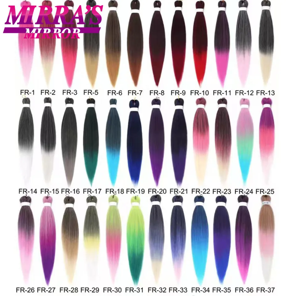 1/3/6 piezas extensiones para trenzas preestiradas yaki sintético crochet se ajusta con agua caliente verde rosa naranja amarillo 6