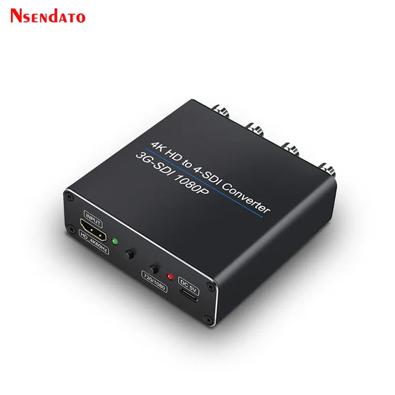 4K HDMI-Compatible to 4CH SDI Video Audio Converter Adapter Extender Support Full HD HD-SDI 3G-SDI For Display PC HDTV Projector