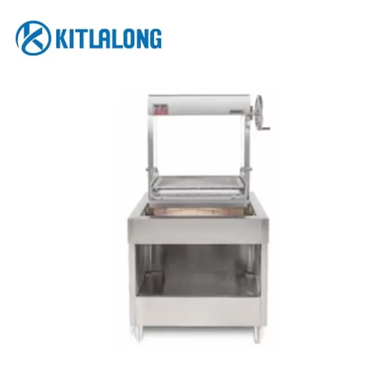 for Kitlalong Commercial Wood Fired Pizza Oven with Charcoal Storage Cabinet Single Wheel Lift Bakery Equipment Outdoor BBQ