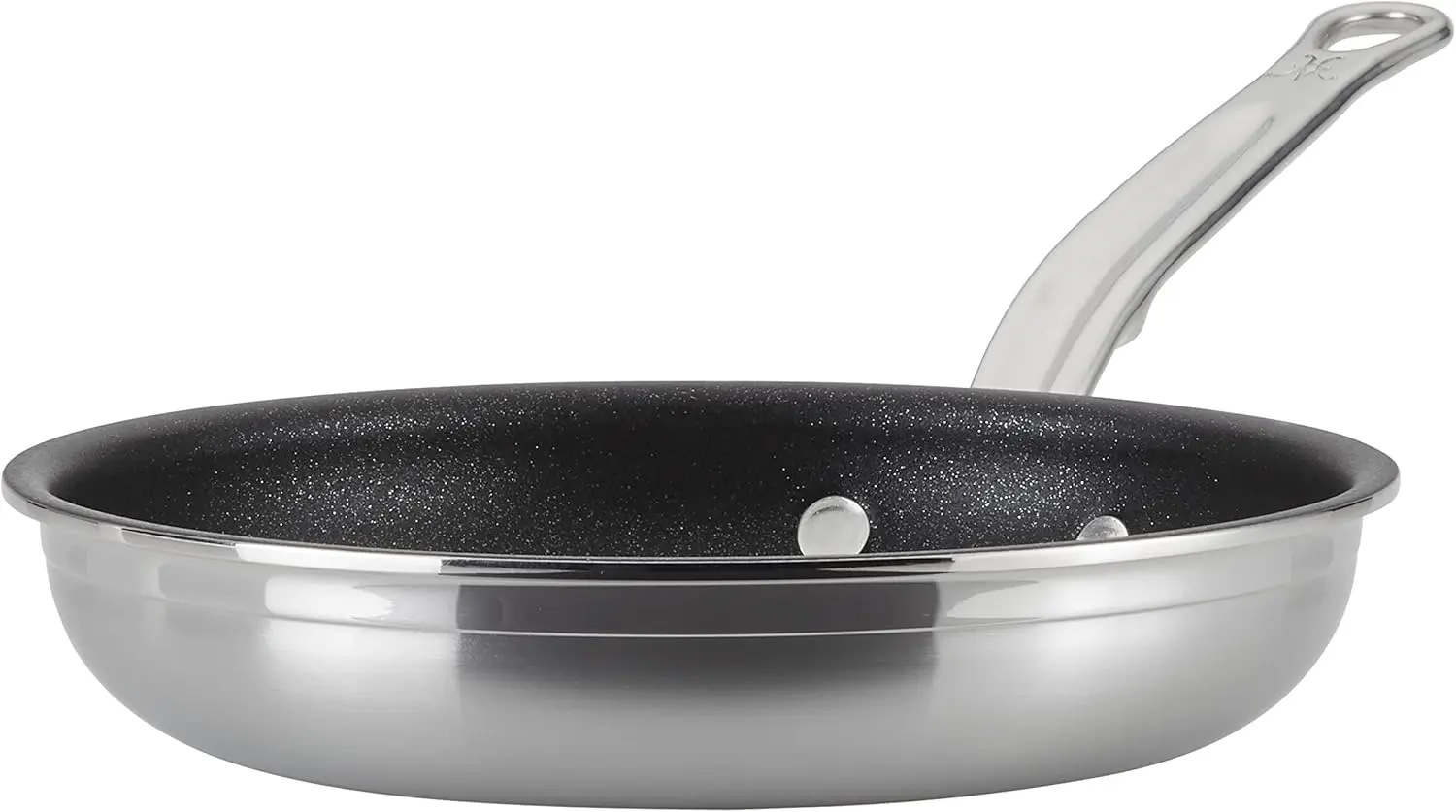 

100% Triple Bonded Nonstick Stainless Steel Frying Pan, Induction Cooktop Compatible, Made w