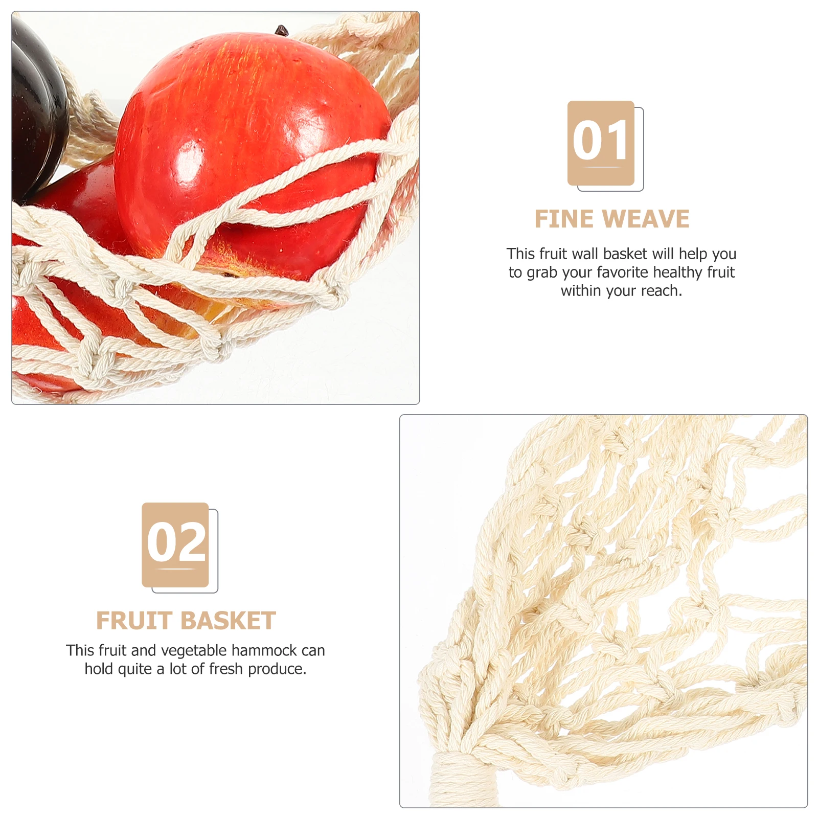 

Produce Storage Bags Fruit Net Hammock Mesh Hanging for Onions Basket Organizer