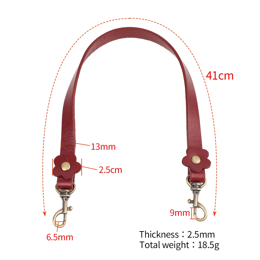 41cm Leather Flower Bags Strap Handle Bucket Bag Short Shoulder Replacement Straps for Women DIY Purse Handbag Belt Accessories