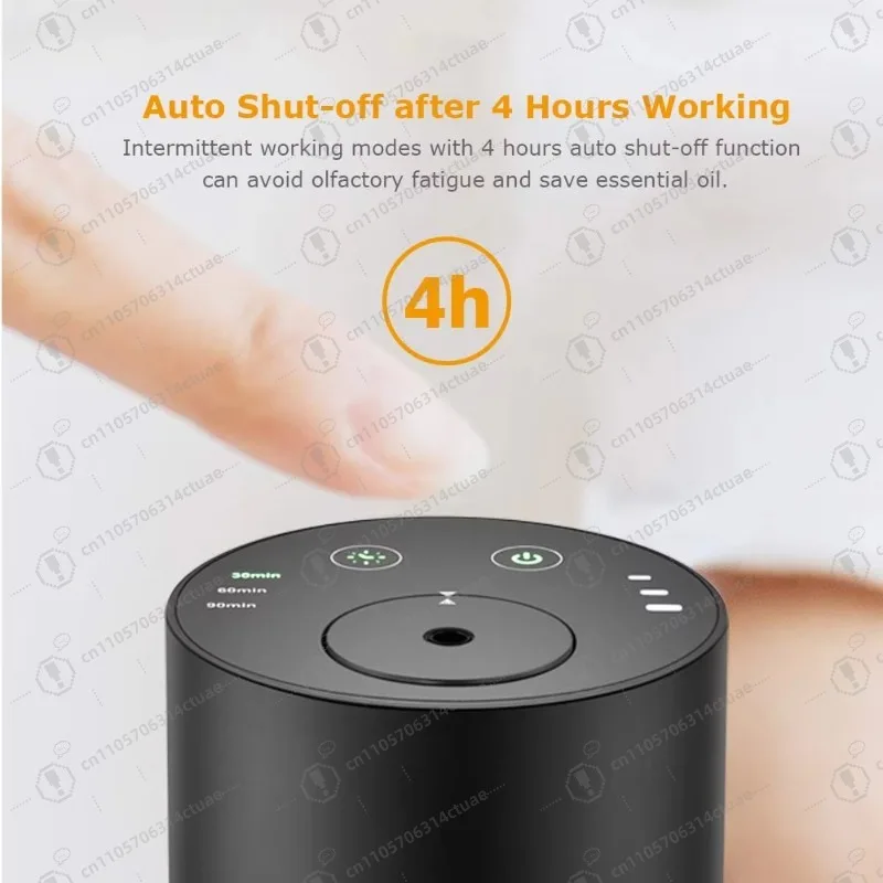 

Portable USB Car Aroma Diffuser 10ml/20ml Black Aluminum Rechargeable Essential Oil Diffuser for Household Use