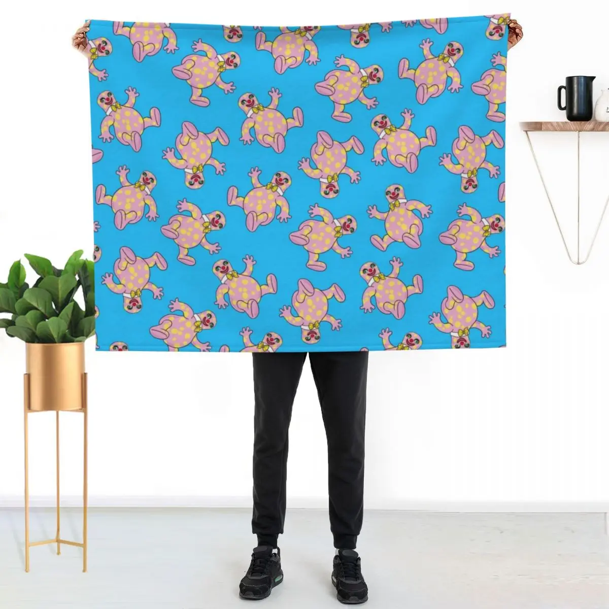 Blobby Blobby Blobby Throw Blanket Sofas valentine gift ideas sofa bed Plaid on the sofa cosplay anime Plush Blankets