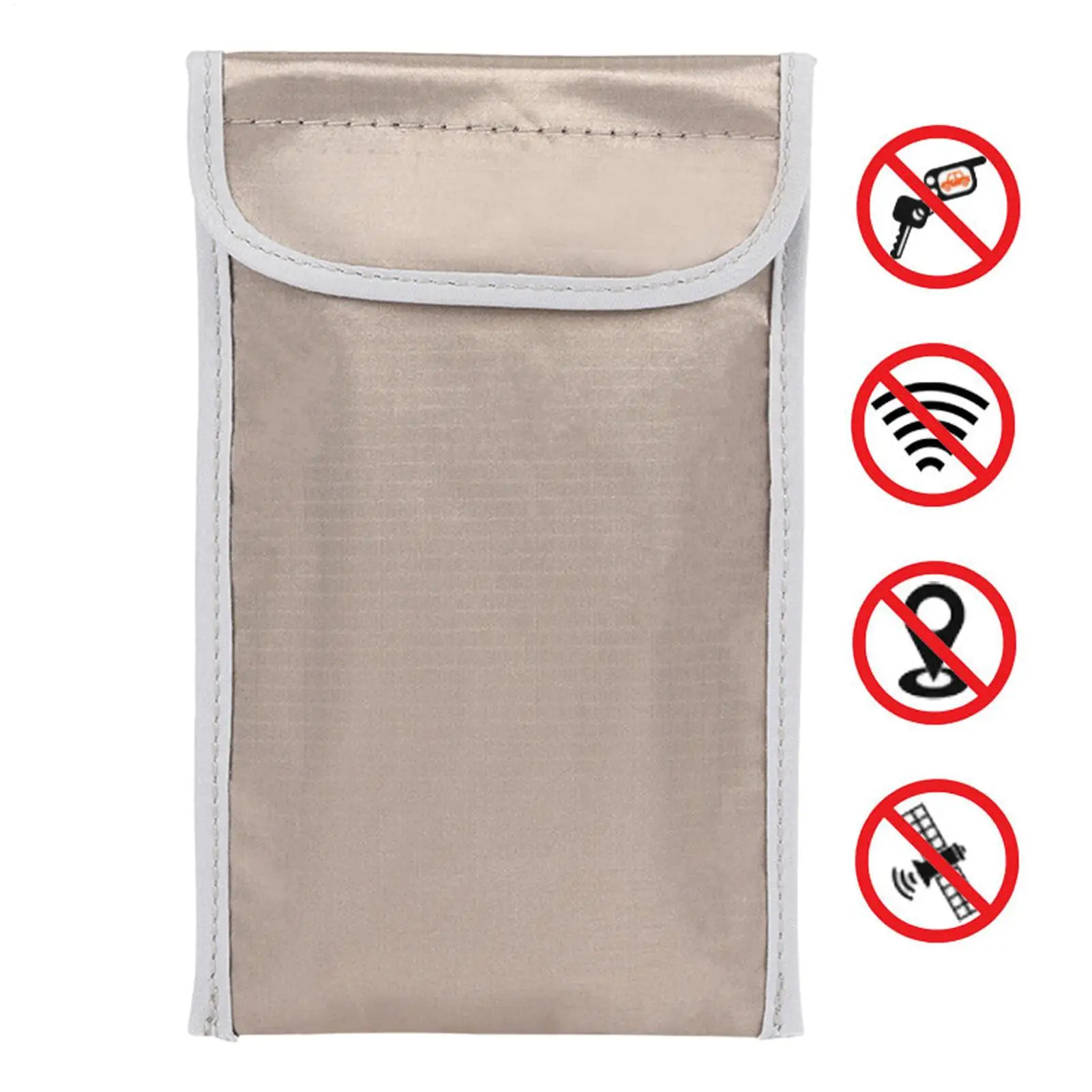 1pc Sac de blocage de signal pour téléphone portable, sac de protection RFID, sac anti-radiation, pochette de sécurité magnétique, sac Faraday pour téléphone portable