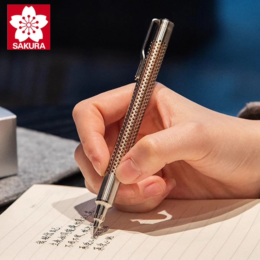 

1 шт., японская ручка SAKURA для подписи, высокое качество, Lab 009, мужской деловой металлический держатель для ручек, черный подарок для письма, 0,5 мм, офисные принадлежности