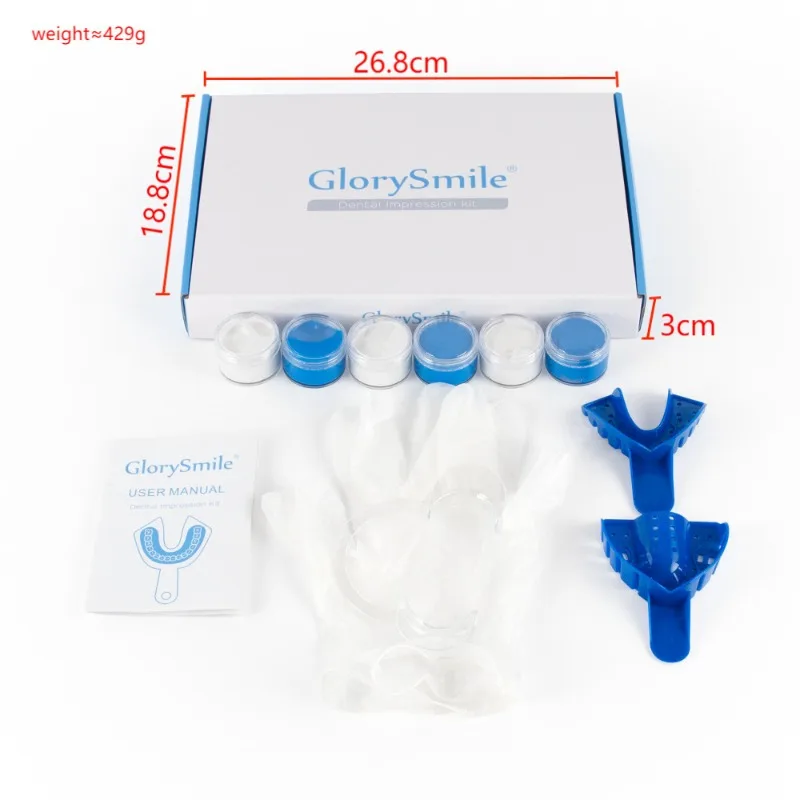 3 Sets Dental Putty Silicone Rubber Impression Material Single Tooth Tray Mold Printing Film Material Dental Molds Rubber