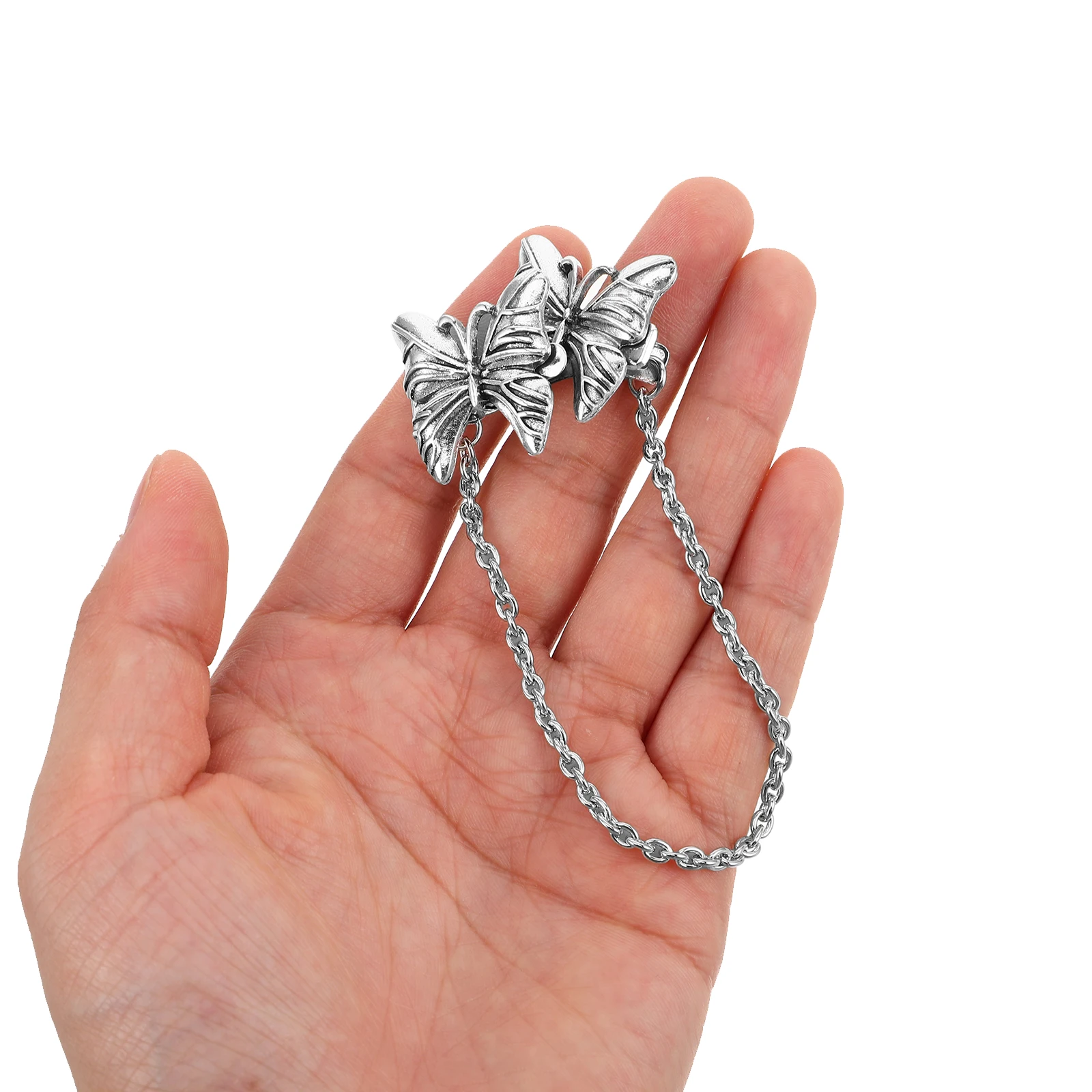 

Cardigan Clip Pin Lavalier Blouse Chain Accessory Zinc Alloy Butterfly Brooch Collar