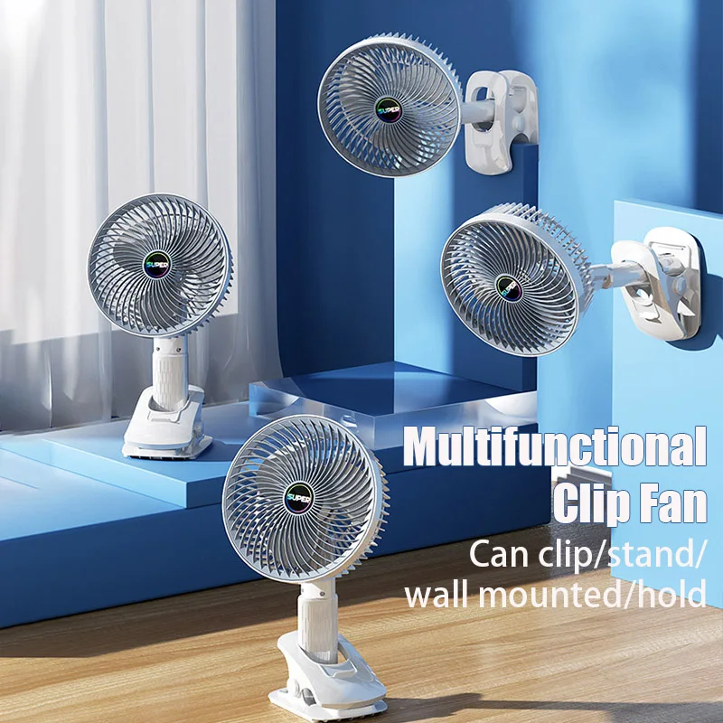 Multifunctional Clip Fan USB Silent Small Wall Ceiling fans Mini Handheld Electric fan home Dormitory Desktop Fans Air Cooler