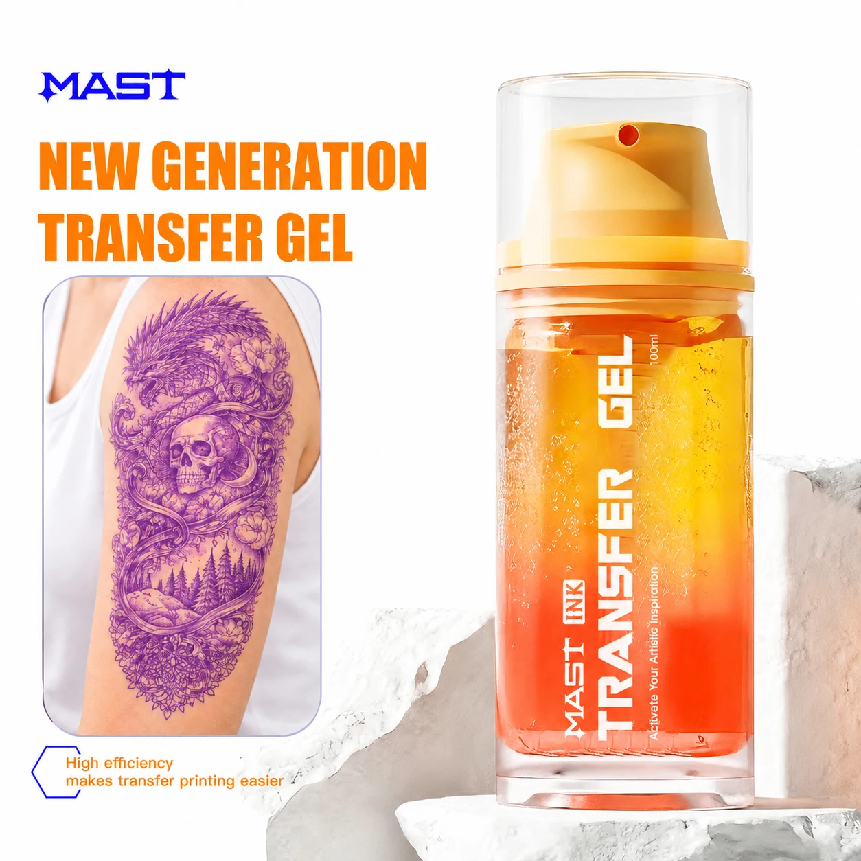 Mast Tattoo Transfer Gel Stencil Solution Clear Detail Long Lasting No Smudge Strong Adhesion for Tattoo Stencil Paper Supply