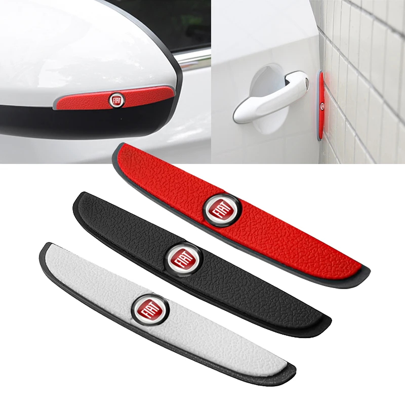 4Pcs Anti Collision Strip Car Door Rearview Mirror Protector Stickers For Fiat 500 Punto Panda Ducato Bravo Freemont Doblo Argo