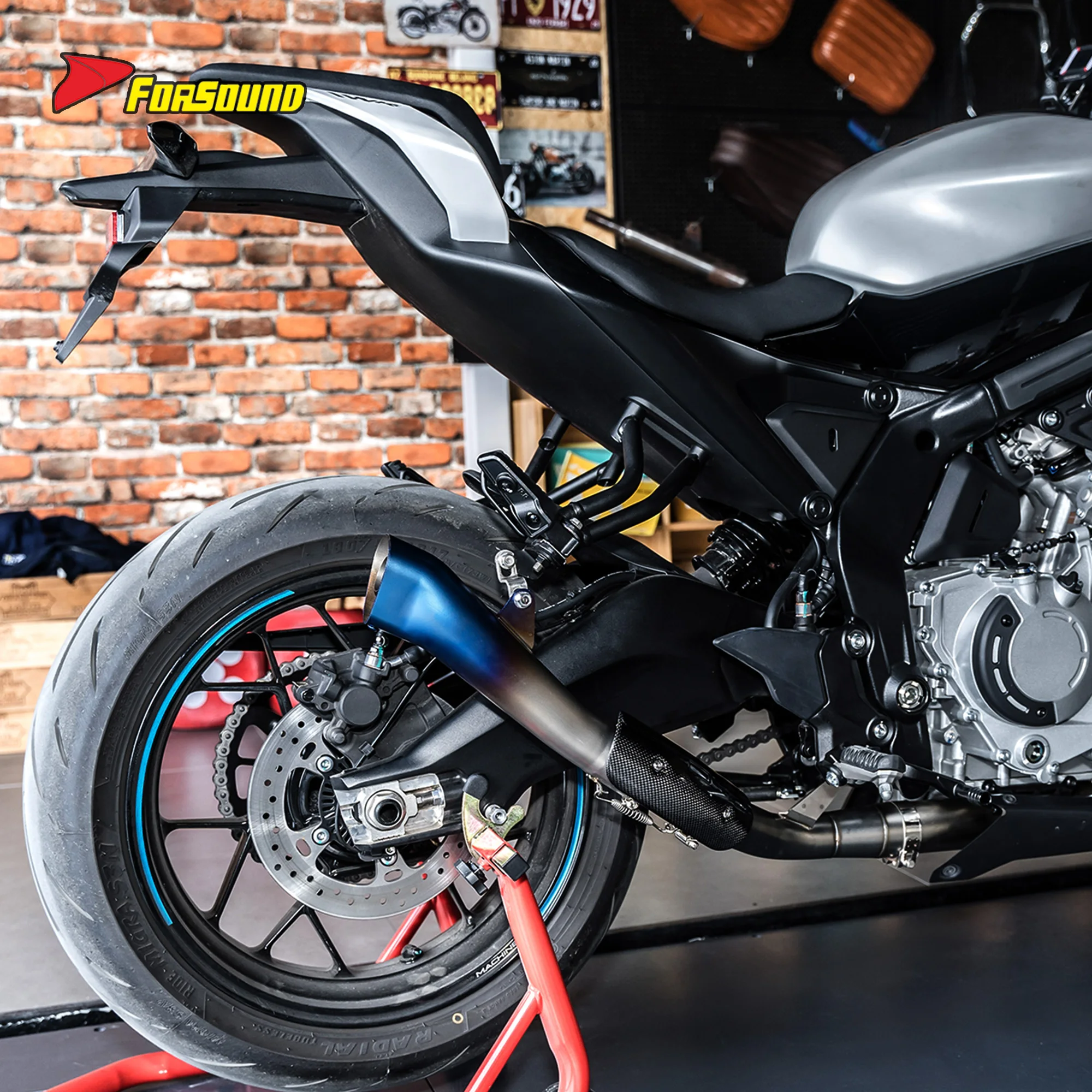 Suitable for 675SSR 675SR/NK Full Section Exhaust Pipe Straight Through Side Exhaust 51/60MM Caliber Performance Competition