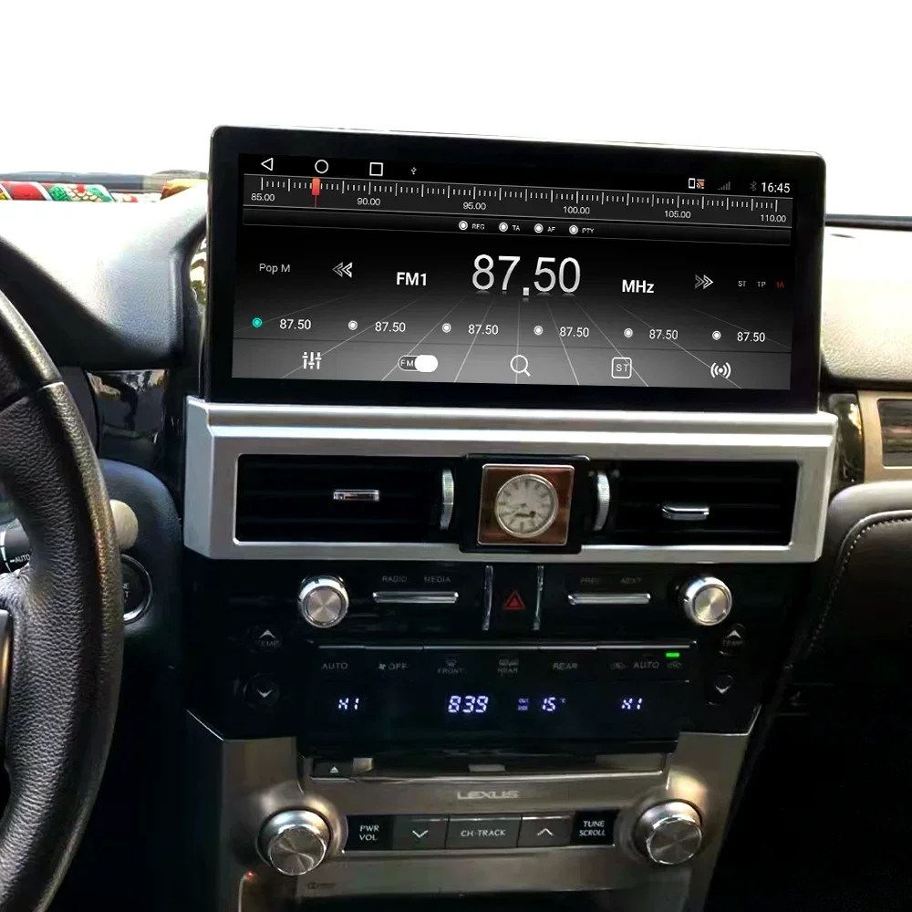 6+128 Screen Multimedia Android Car Android DVD Radio Player GPS Navigation For  GX460 Support Oem 360 camera