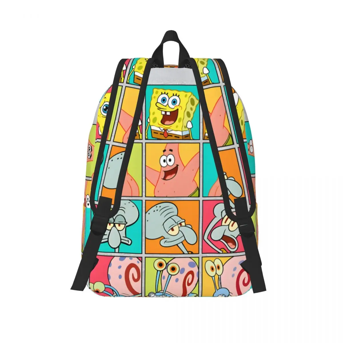 Casual Squarepants Group Expressions Box Up Grid Schoolbag High School Multi Compartment SpongeBob Daypack Back To School Gift