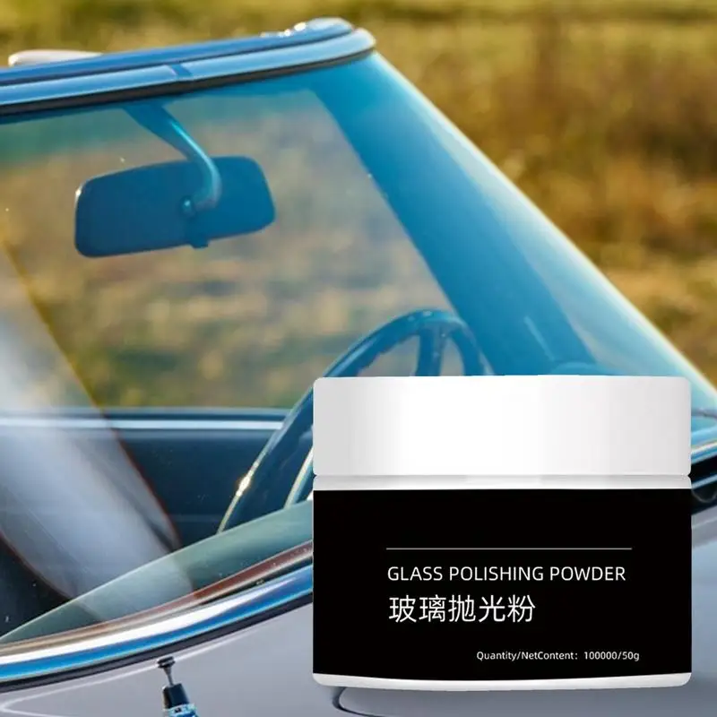 Polishing Powder For Glass Waterproof Anti-Fogging Car Glass Cleaning Scratch Polishing Powder 1.76 Oz Glass Scratch Remover