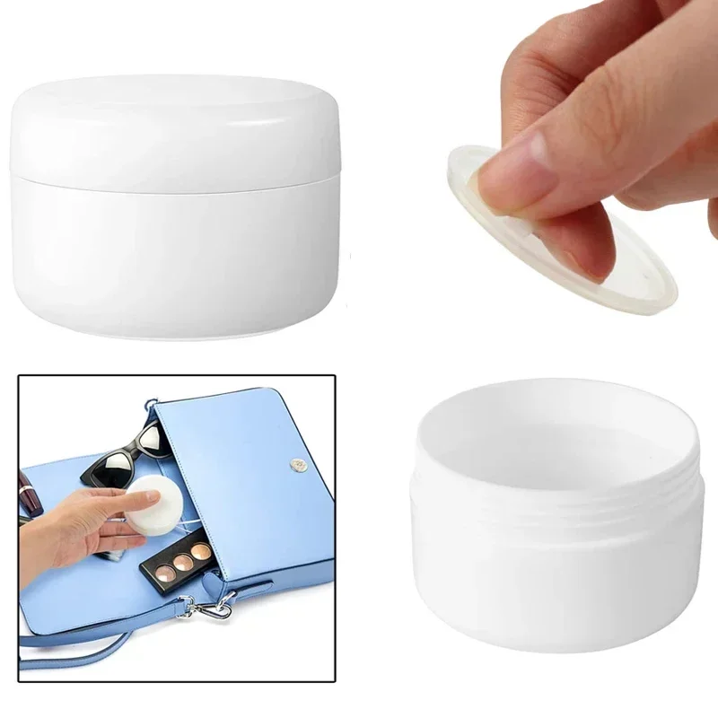 5 pezzi 10g-100g vasetti di crema per il viso in plastica riutilizzabili contenitori vuoti per campioni cosmetici barattolo da viaggio lozione unguenti bottiglia candela pentola