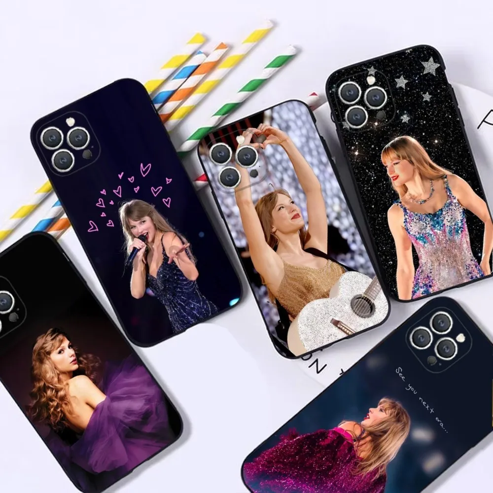 

S-Swift Singer T-Taylor Phone Case For iPhone 16,15,14,13,12,Pro,Max,11,7,8,Plus,XR,XS Max Shockproof Silicone Soft Shell