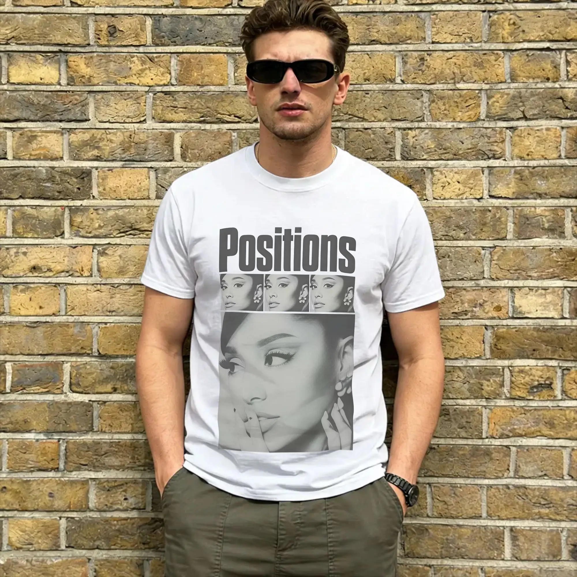 Humorous Positions Arianas  T-Shirts for Men Round Neck Cotton T Shirts Grandes Short Sleeve Tee Shirt 4XL 5XL Clothes