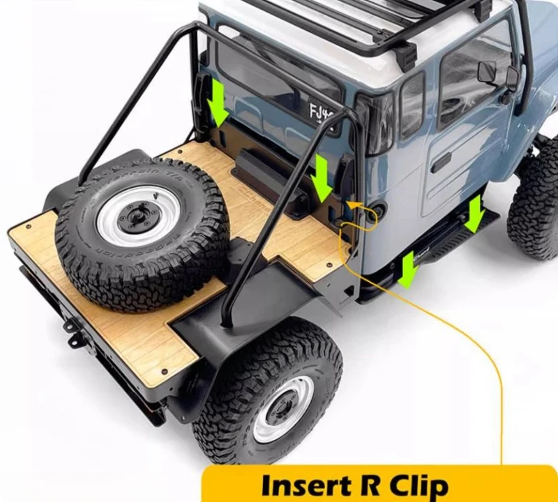 VP VS4-10 Phoenix Mud metal rear Bed. Vanquish Products VS4 10 Phoenix Portal Rock Crawler truck Option part. 1/10 RC Car toys