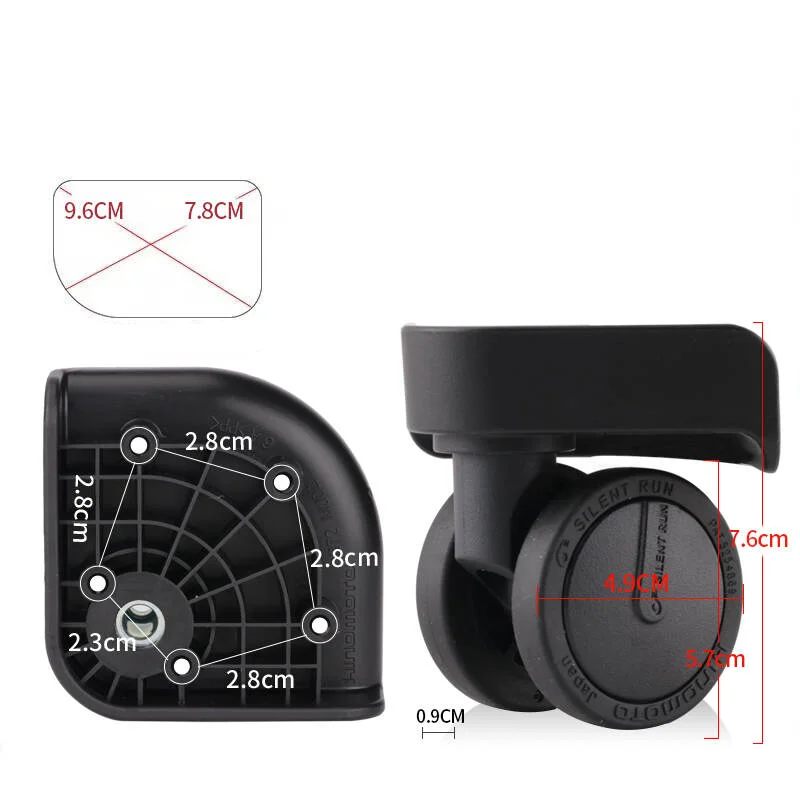 Suitable for Hinomoto BT2MJ02 Universal Wheel 2/4PCS Wheels for Suitcase Luggage Accessories Replacement Spare Parts Mute