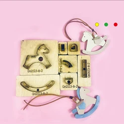 Handmade Leather Baby Rocking Horse Pendant Craft Template,Customized Steel Blade Cutting Dies, Punching Tools,DIY Bag Decor