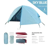 Outdoor Camping Off-the-ground Tent Single-person Easy-to-storage Portable Aluminum Alloy Anti-mosquito Rain-proof Fishing Tent