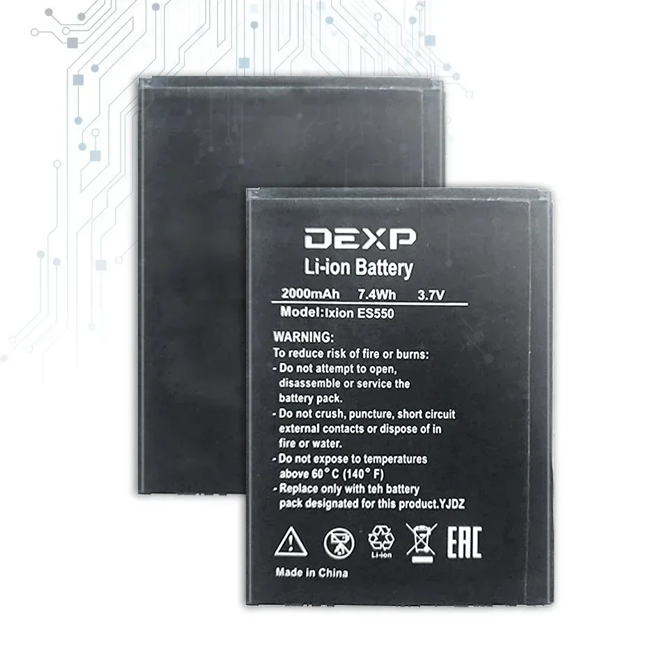 

Аккумулятор мобильного телефона для DEXP Ixion ES550 2000 мАч