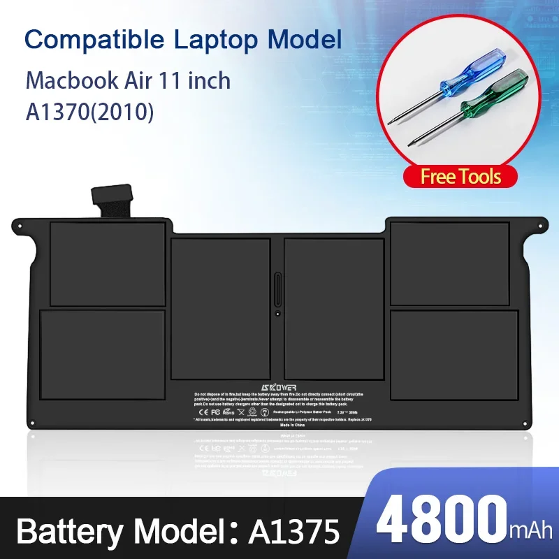 SKOWER Hoge Prestaties A1375 A1406 A1405 A1377 Laptop Batterij Voor Apple Macbook Air 11 13 Inch A1466 A1370 A1369 A1465