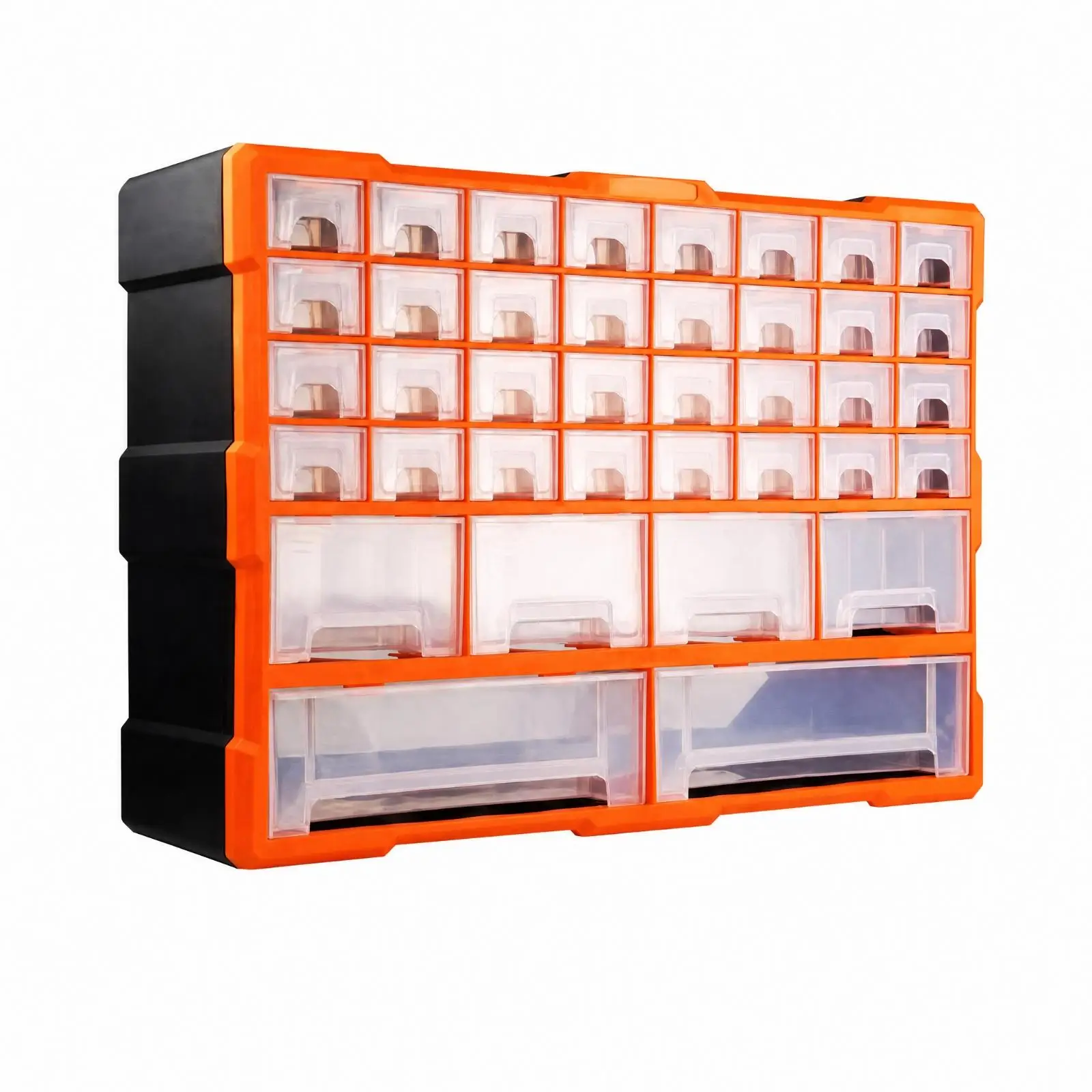 Plastic Parts Organizer with Drawers Compact Transparent Drawer Parts Organizer Freestanding Drawer Cabinet with Dividers