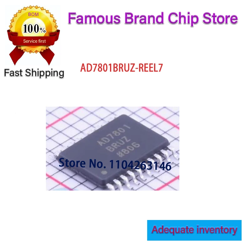 

20~100Pcs New original AD7801BRUZ AD7801 AD7801BRUZ-REEL7 TSSOP-20