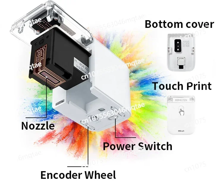 Mini Digital Printing Machine for Code Print with Hand Held Portable Colorful Inkjet Printer