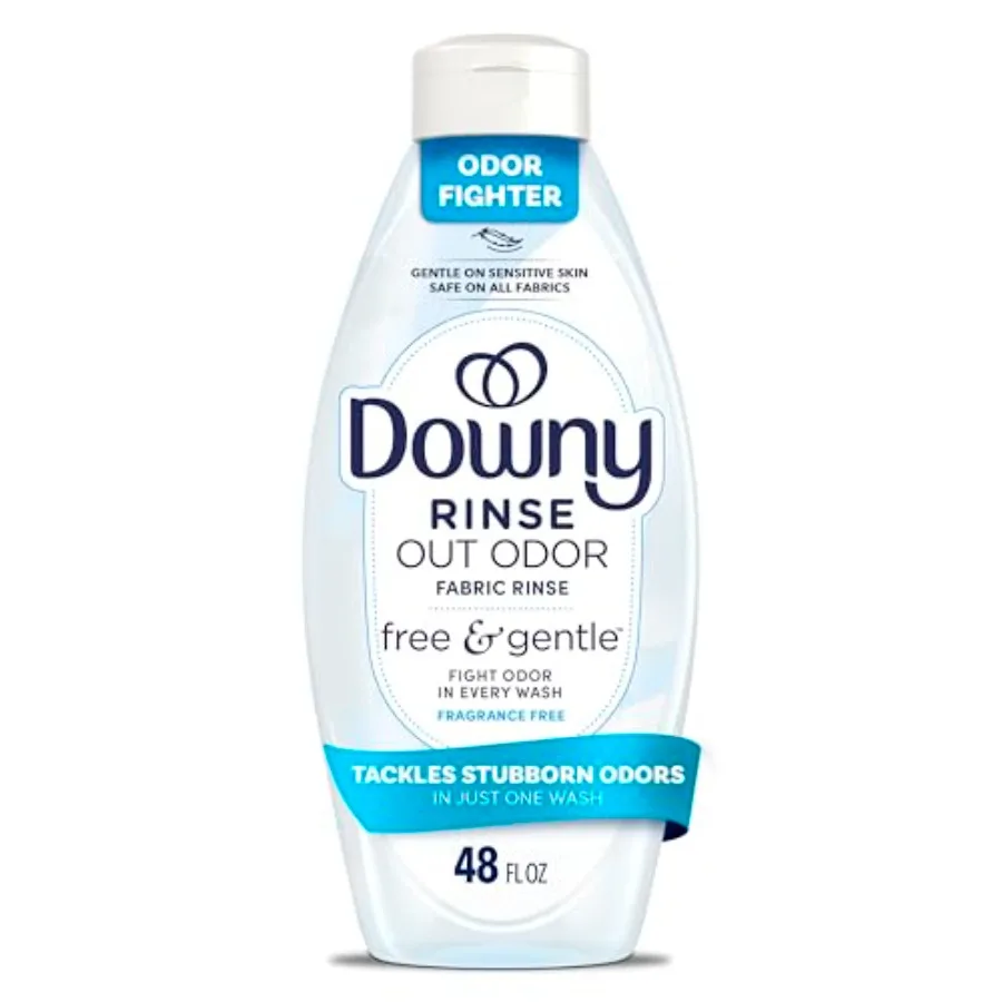 

Downy Free Gentle Rinse Laundry Odor Remover, Scent Free, 48 FL OZ, Gentle on skin, No dyes or heavy perfumes, Fabric Softener