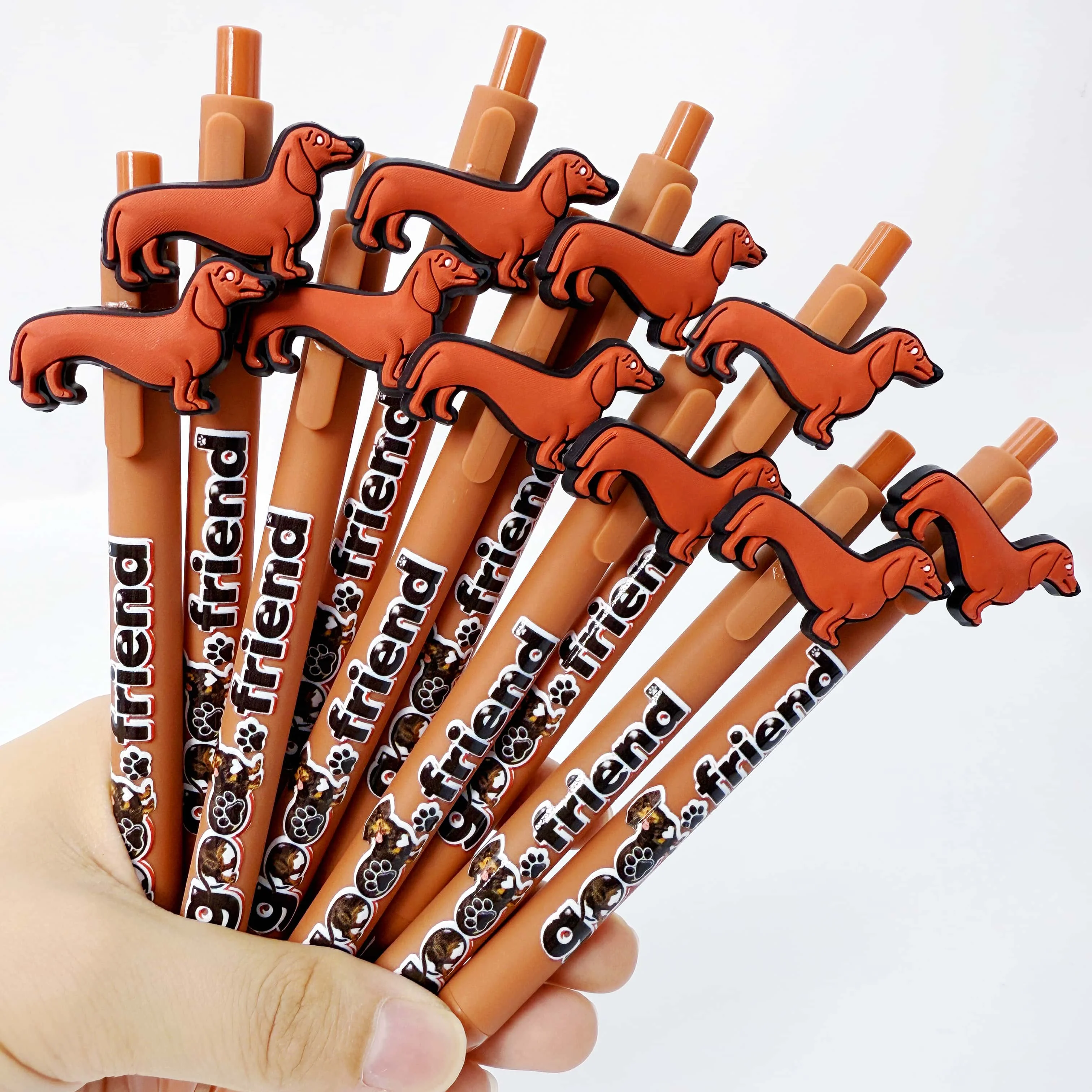 12 قطعة/24 قطعة كلب قلم حبر جاف الكلب موضوع الصحافة قلم حبر جاف طالب توقيع هدية القلم #4