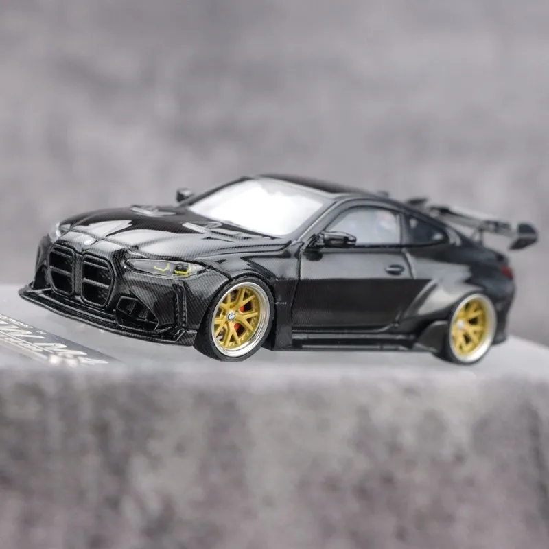 SW 1/64 G82 M4 ADRO BODY KIT Alle Carbon Zwarte Legering Motorvoertuig Speelgoed spuitgieten Metalen Model Collectie jongen Kerstcadeaus