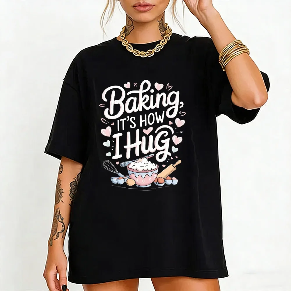 Baker Lover Cotton T‑Shirt Unisex Tee Baking Hobby Gift For Pastry Chef Enthusiast Trendy Streetwear Bakery Fans Holiday Tops