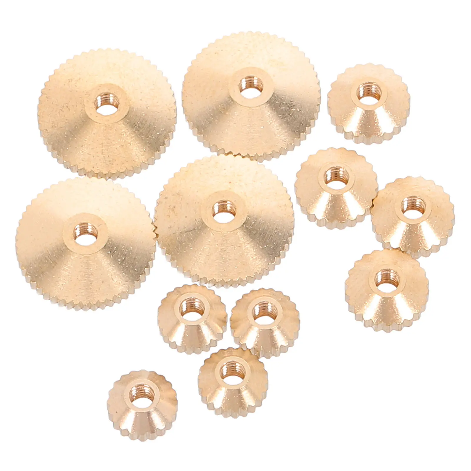 12 Pcs Nuts Clock Replacement Accessories Mechanism Kit Hand Parts Golden Fastener Movement Repair