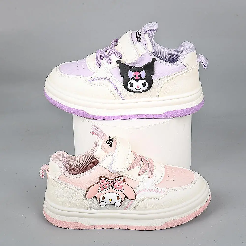 

Kids'Casual Shoes Girls Cartoon PU Leather Spring Outdoor Sneakers Breathable Anti-slip Pink Purple Size 26-37