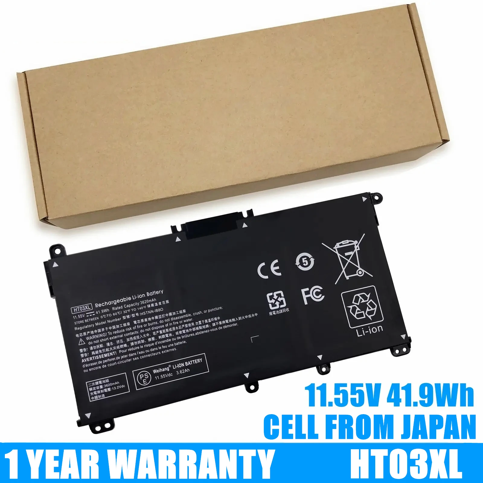 

New Battery HT03XL L11119-855 L11421-422 For HP Pavilion 15-CS 15-CW 15-DA 15-DB 15-DW 15-DY 15-CU