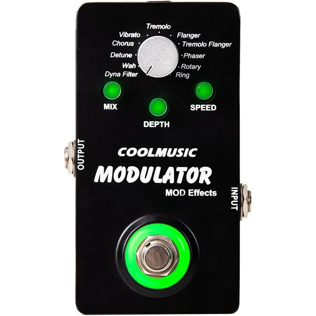 

COOLMUSIC A-ME01 Digital MOD Guitar Pedal Modulator Multi Effects Pedal with 11 Modes Dyna Filter Wah Chorus Tremolo Flanger