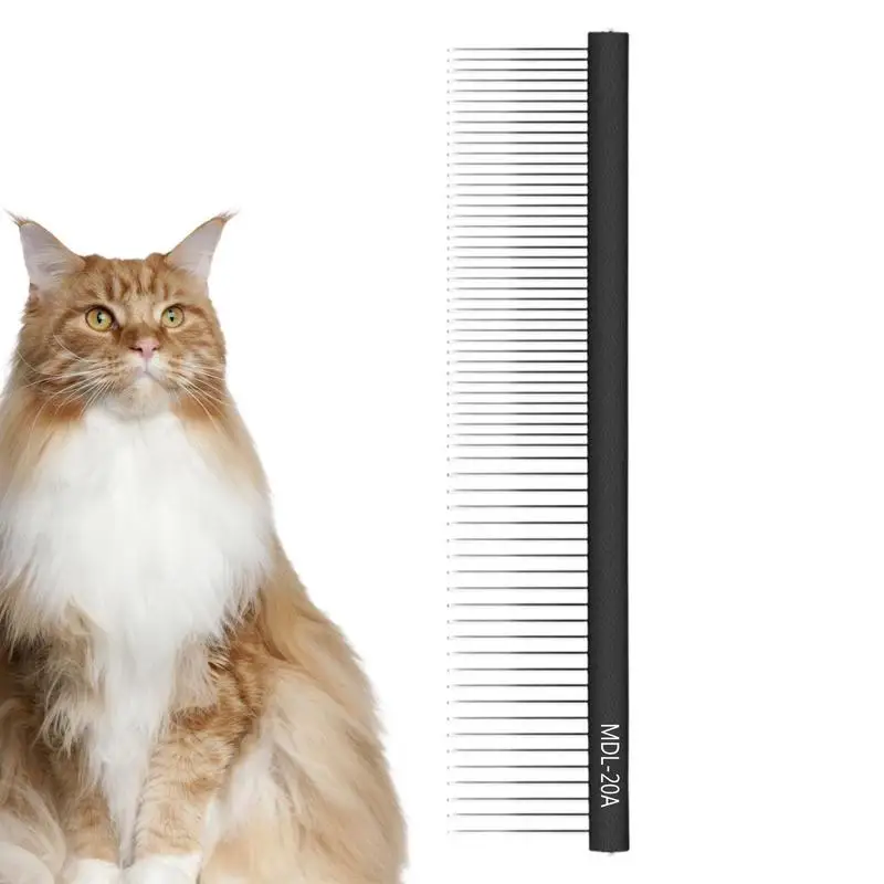 Metal Pet Comb Cat Dog Hair Grooming Stainless Steel Comb Removes Loose Hair Tangles Professional Dog Grooming Supplies